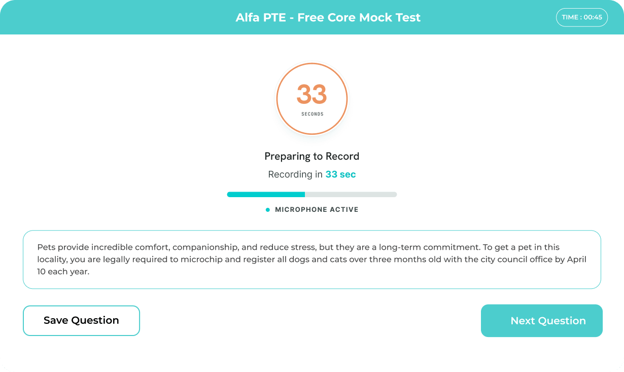 Student improving PTE Core Mock Test scores through regular practice