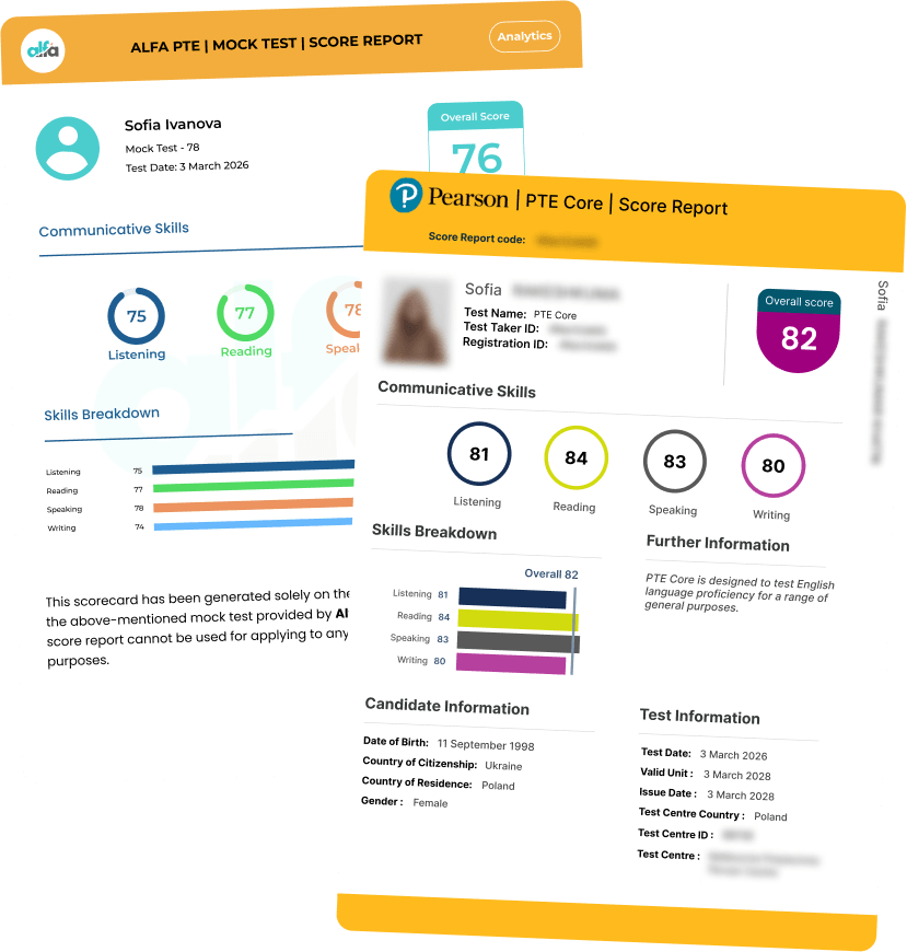 Comprehensive PTE Core Mock Test preparation platform