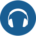 Icon representing PTE Listening section with tasks like Summarize Spoken Text, Fill in the Blanks, and Write from Dictation