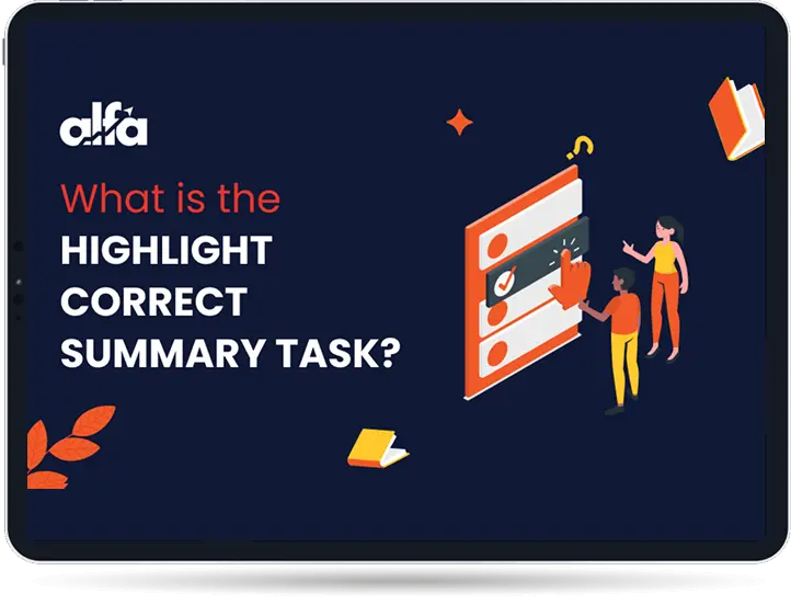 PTE Highlight Correct Summary task