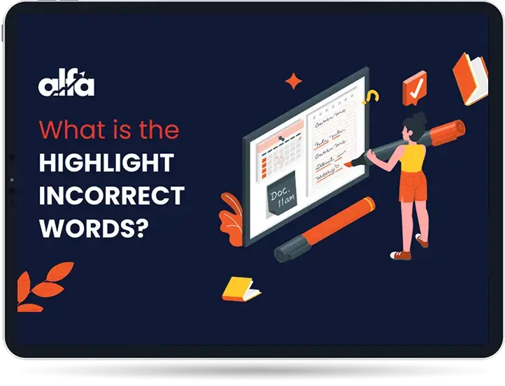 PTE Highlight Incorrect Words task