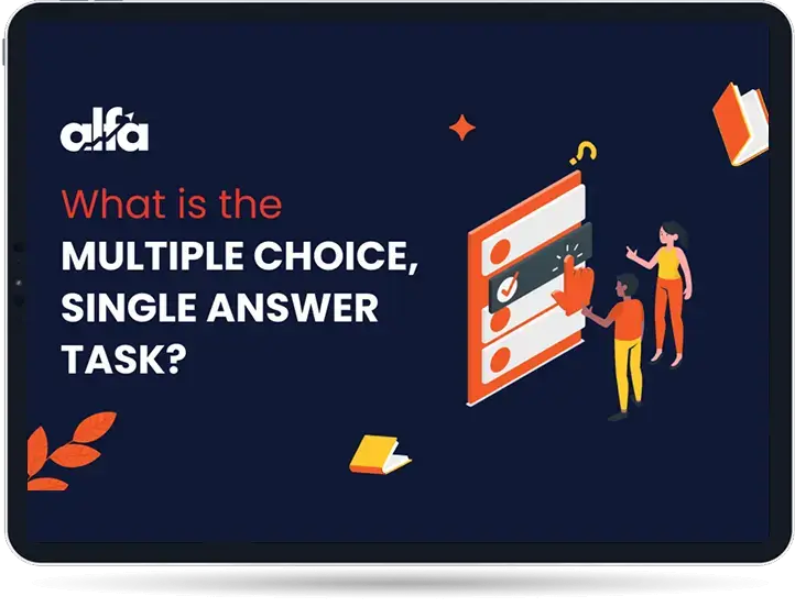 Illustration of PTE Multiple Choice Single Answer task