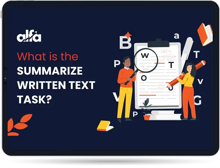 PTE Summarize Written Text task